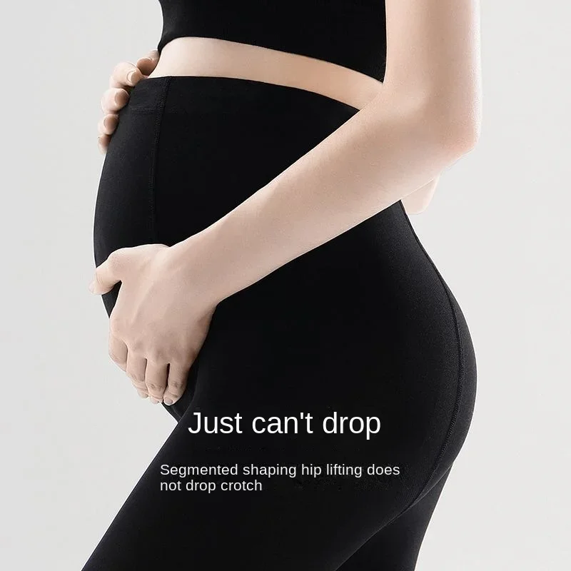 High Waist Maternity Leggings Pregnant Women Belly Support Knitted Trousers maternity leggings