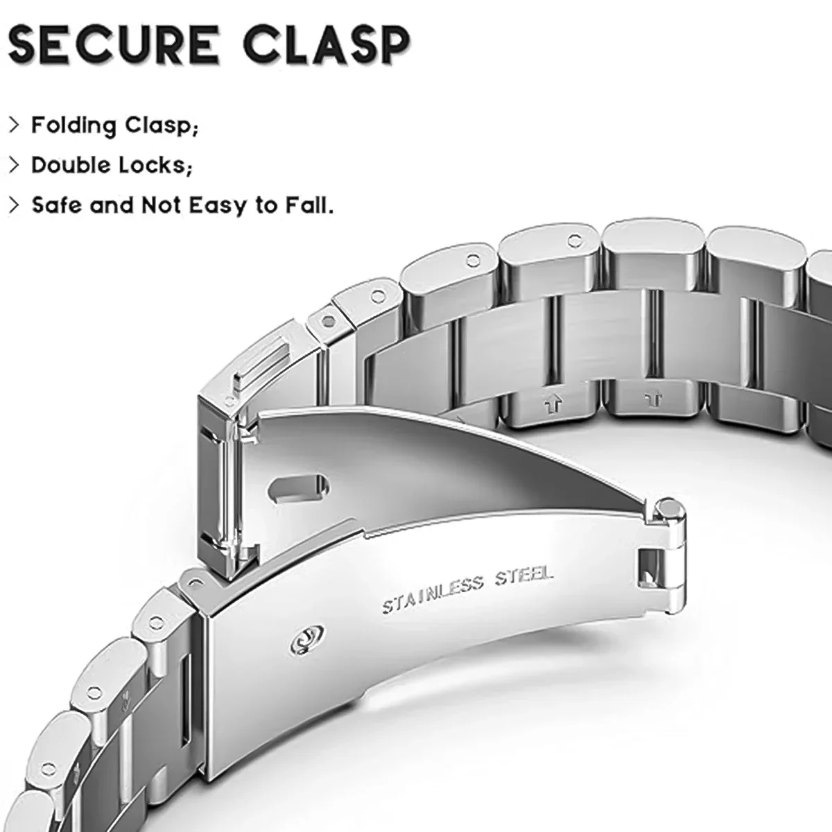 Premium Stainless Steel Watch Band - Metal Bracelet