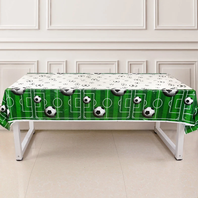 Soccer Party Disposable Tablecloth Football Sports Themed Birthday Party Supplies Table Cover Decoration  Kids Boys Favors Gift
