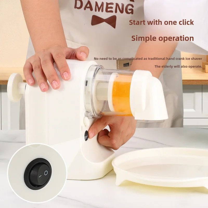 Electric Ice Crusher Ice Shaver with Cube Tray Portable Easy to Use for Home Commercial Use