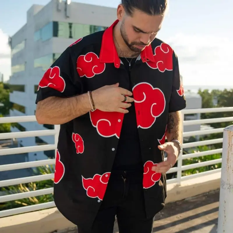 Akatsuki Button Up Hawaiian Shirt Men's Japanese casual shirt summer wear 3