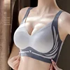 Women Bra Push Up Fixed Cup Bra Shockproof Sports Seamless Upper Bralette Summer Bras Plus Size Top Lingerie Underwear 40-85kg