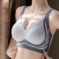 Women Bra Push Up Fixed Cup Bra Shockproof Sports Seamless Upper Bralette Summer Bras Plus Size Top Lingerie Underwear 40-85kg