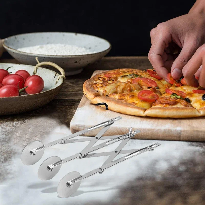 Roller Cutter 3/5/7 Wheel Cutter Dough Divider Dough Knife Flexible Roller Blade Pizza Pastry Peeler Stainless Steel Baking Pan Tool