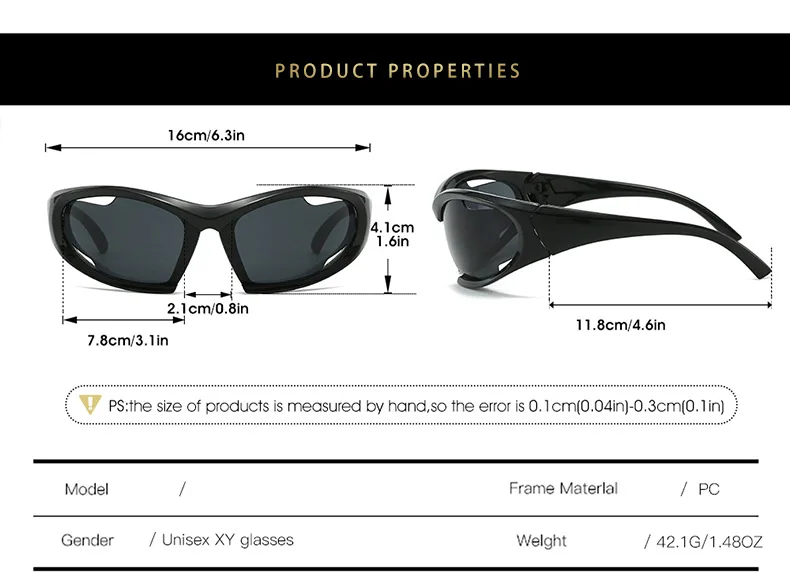 Y2k Punk Sonnenbrille Frauen Luxusmarke Designer Dynamo Rechteck Sonnenbrille für Männer Outdoor-Radsport Sport brille Sonnenbrillen uv400 – Detail 5