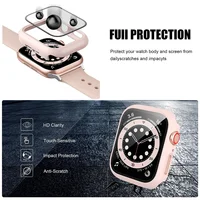 Coque en verre et couvercle pour Apple Watch, verre du Guatemala, protecteur d'écran, accessoires Apple Watch, série 9, 4, 5, 6, SE, 7, 8, 45mm, 41mm, 44mm, 40mm, 42mm 2
