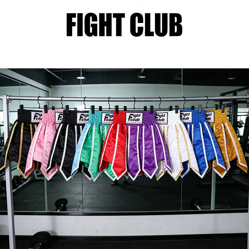 맞춤형 무에타이 바지 남성 여성 어린이 글래디에이터 복싱 반바지 로터스 리본 MMA 킥복싱 격투 훈련 경기용 바지