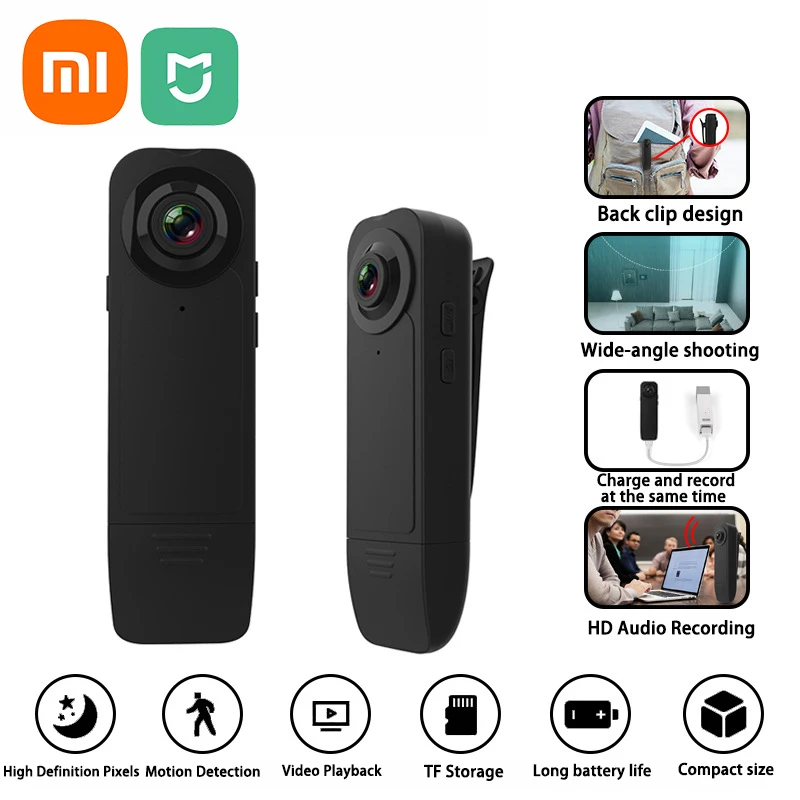 Xiaomi Mijia New Mini Camera Wireless 1080p Outdoor DV Sports Camera Portable Mega HD Recorder Office Use HD Audio Recording