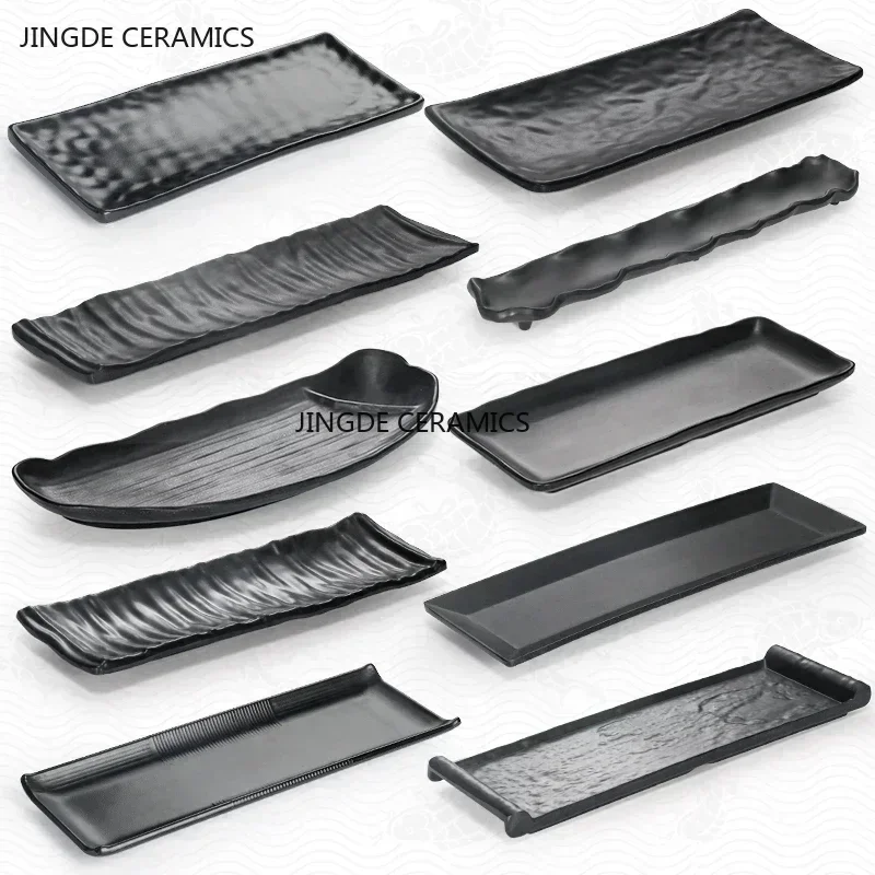 Non-breakable Melamine Sushi Barbecue Dinner Plates