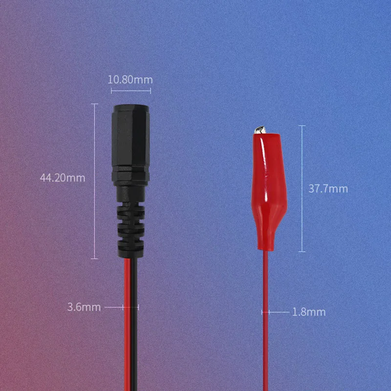 50cm DC 5.5*2.1mm male Female Jack cable Alligator Clips Connector Crocodile Wire cord 12V 3A Power Cable test lead t1