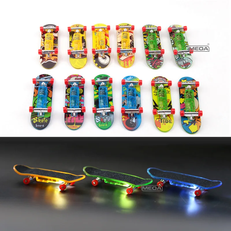 Mini Finger Skating Board Luminous Finger Skateboard Sports Suit