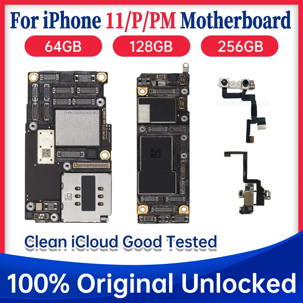 Carte Mere Testee Pour Iphone 11 /11 Pro /11 Pro Max, Avec/Sans Face Id, Circuito Imprimé Sans Identificazione
