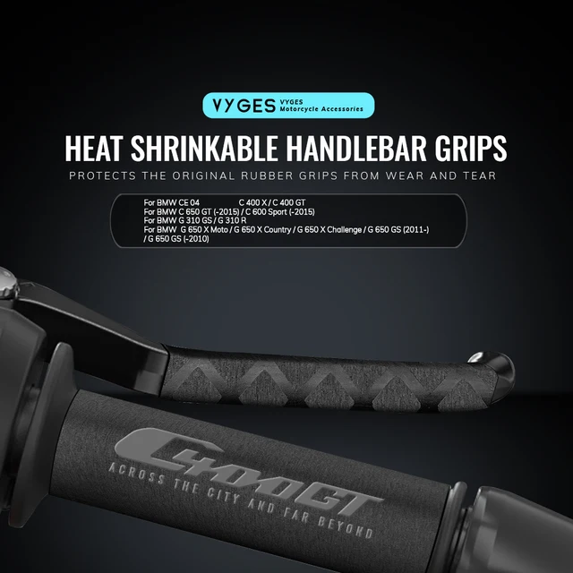 Copri Manopole Termoretraibili AUDSNI Per BMW C400X C400GT C650GT CE04 - Antiscivolo, Nero - Foto 6