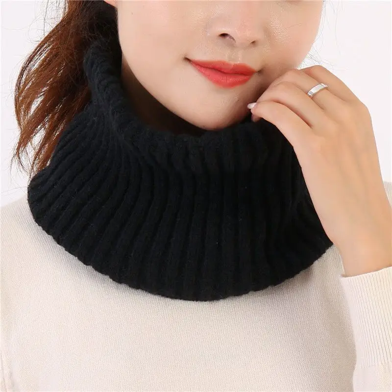 

Soft Knitted Neck Warmer Fashion Sport Scarf Women Face Cover Winter Skating Running Warm Scarves Thick Cold-proof Collars