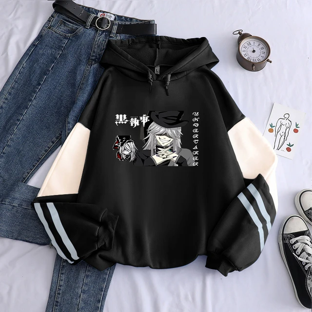 Moletom com capuz preto estilo escuro Kawaii - Loja de moda Kawaii