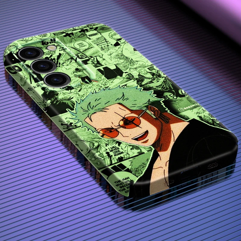 Anime One Piece Luffy Zoro Phone Case For Samsung Galaxy S23 S22