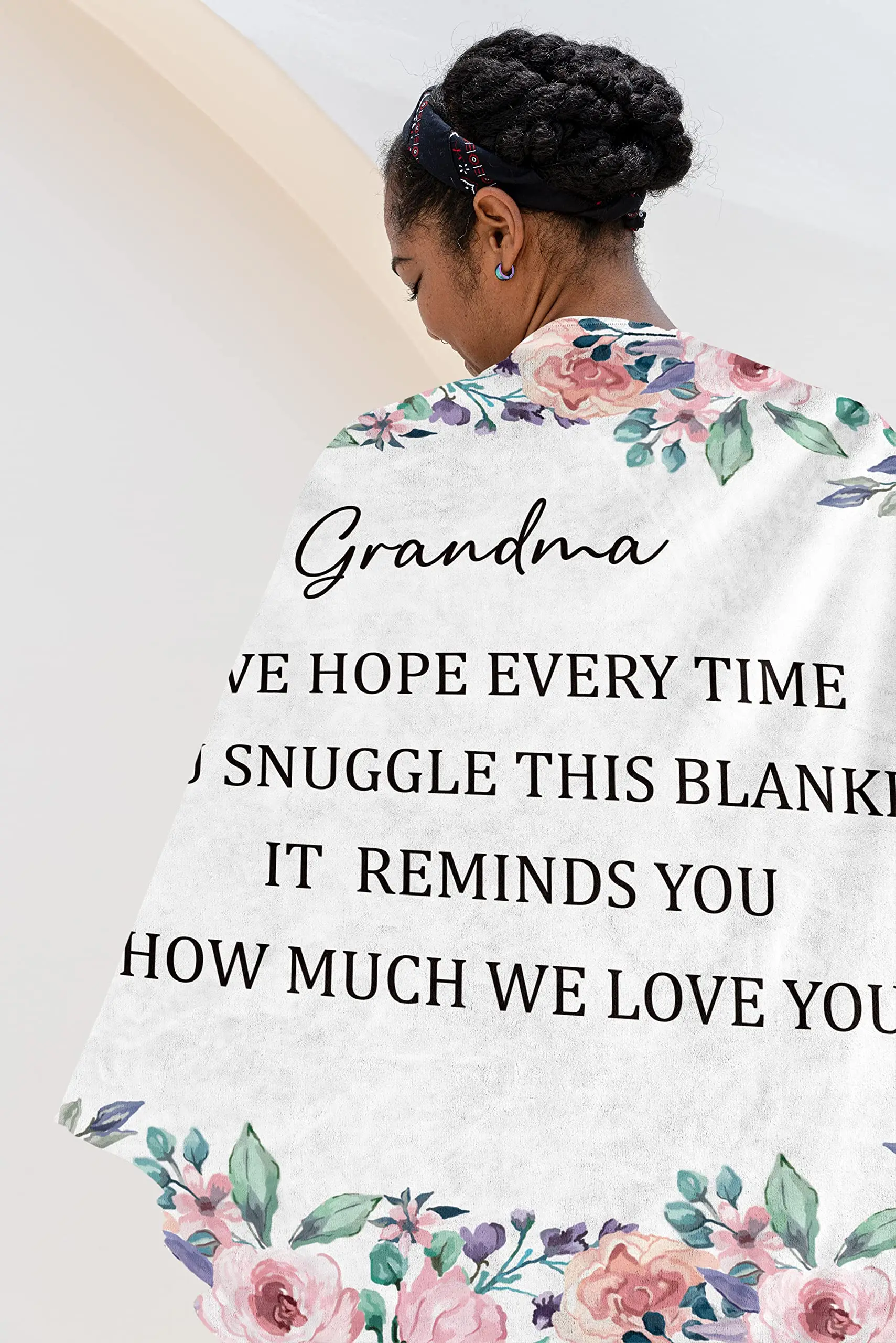 Gifts for Grandma, Birthday Gifts for Grandma, Kainsy I Love You Grandma  Gift Blanket, with Printed Blanket, Unique Grandma Gift from Granddaughter  or