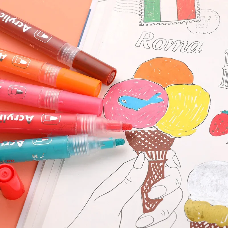 Acrylic Marker 36 Color Acrylic Graffiti Pen Ceramic Diy Box Color Paint Marker Watercolor Pen