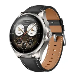 Premium Leather Bracelet for Smartwatches - Universal 22mm Strap (Black)