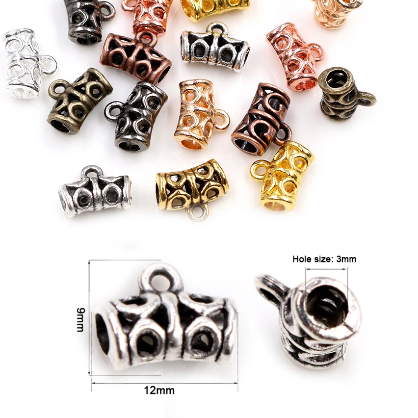 20pcs 12x9mm 비즈 Bails 펜 던 트 쥬얼리 만들기 DIY 목걸이 실버 도금 골드 블랙 Bails 펜 던 트 매력 쥬얼리 용품