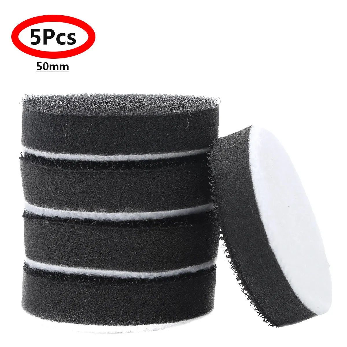 

5 Pcs 50/75mm Soft Density Interface Pads Set Sponge Cushion Buffer Backing Pads Hook & Loop Face Sanding Discs Abrasive Tools