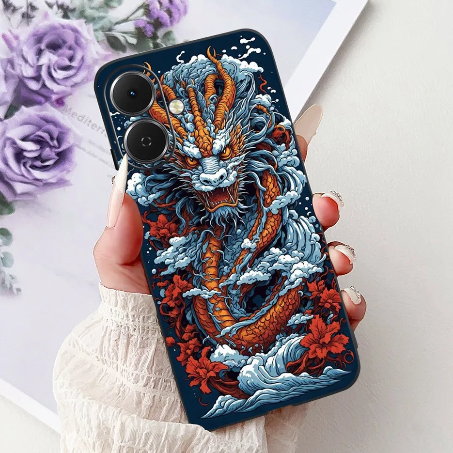 Stylish Painted Soft Silicone Phone Case - Vibrant Design Back Cover