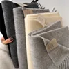 2025 New Winter Thickened Wool Scarf for Men And Women Couple Style Tassel Fashion Cashmere Scarf Warm Knitted Shawl Scarf