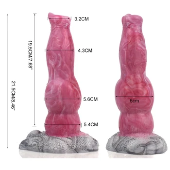 Huge Dog Dildo Animal Penis With Suction Cup LesbianToys Vaginal Masturbation Gory Meat Color Anus Dildos Sex Toys For Men Woman 6