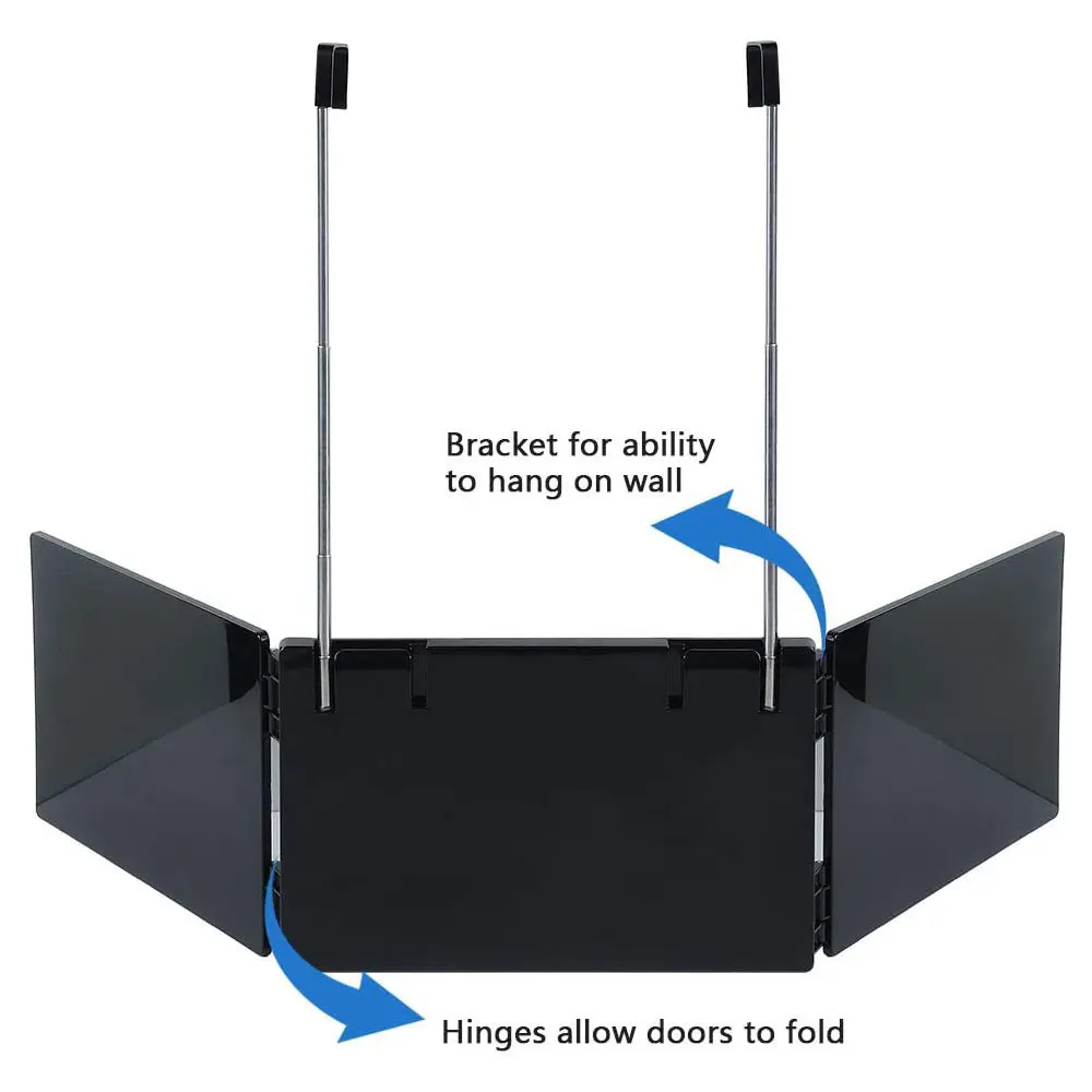 Specchio Trucco 360 Gradi Regolabile - 3 Vie, Portatile, Con Gancio, Per Barba E Styling