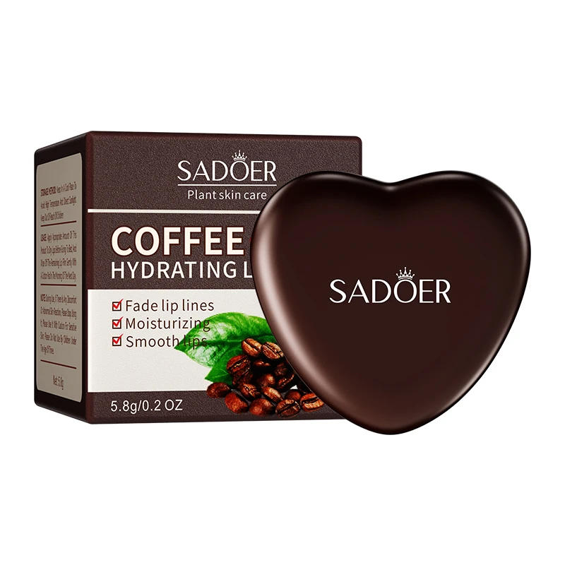 SADOER Coffee Lip Mask Moisturizing Lips Plumper Plump Lips Skin Care Hydrating Nourishing Anti-wrinkles Lip Cream Skin Care