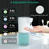 1pc 350/600ML Rechargeable Automatic Foam Soap Dispenser Touchless Handsfree Dispenser IPX5 Waterproof 4 Level Adjustable Volume 2
