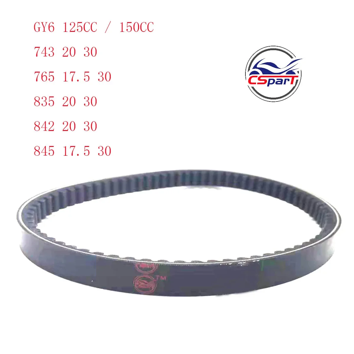 743 765 835 843 845  17.5 20 30 Drive Belt 125cc 150cc GY6 CVT Drive belt for 152QMI 157QMJ Scooter Moped ATV Go Kart