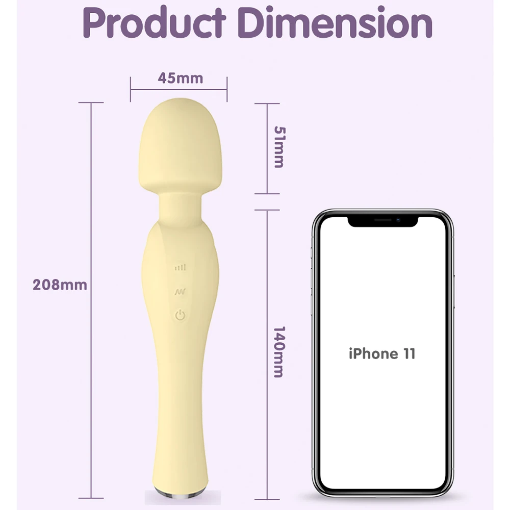 Magic AV Potenti vibratori a bacchetta Giocattoli sessuali per donne Stimolatore clitorideo a 20 velocità Massaggiatore punto G Dildo Fe_voghion.com