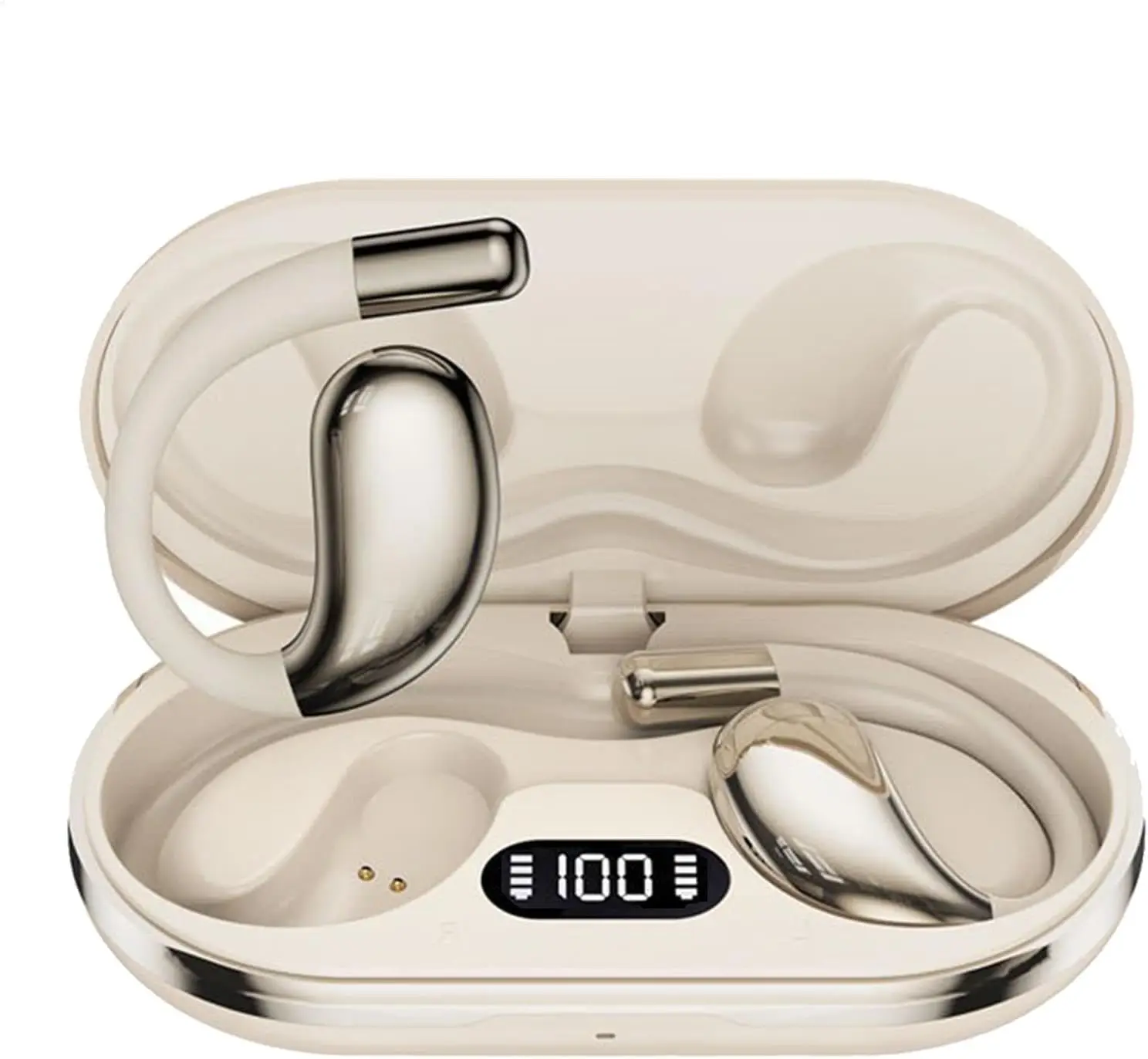 Enhanced Wireless Bluetooth Earbuds with Mic, IPX5 Waterproof, 40H Playtime, Sport Ear Hook Design