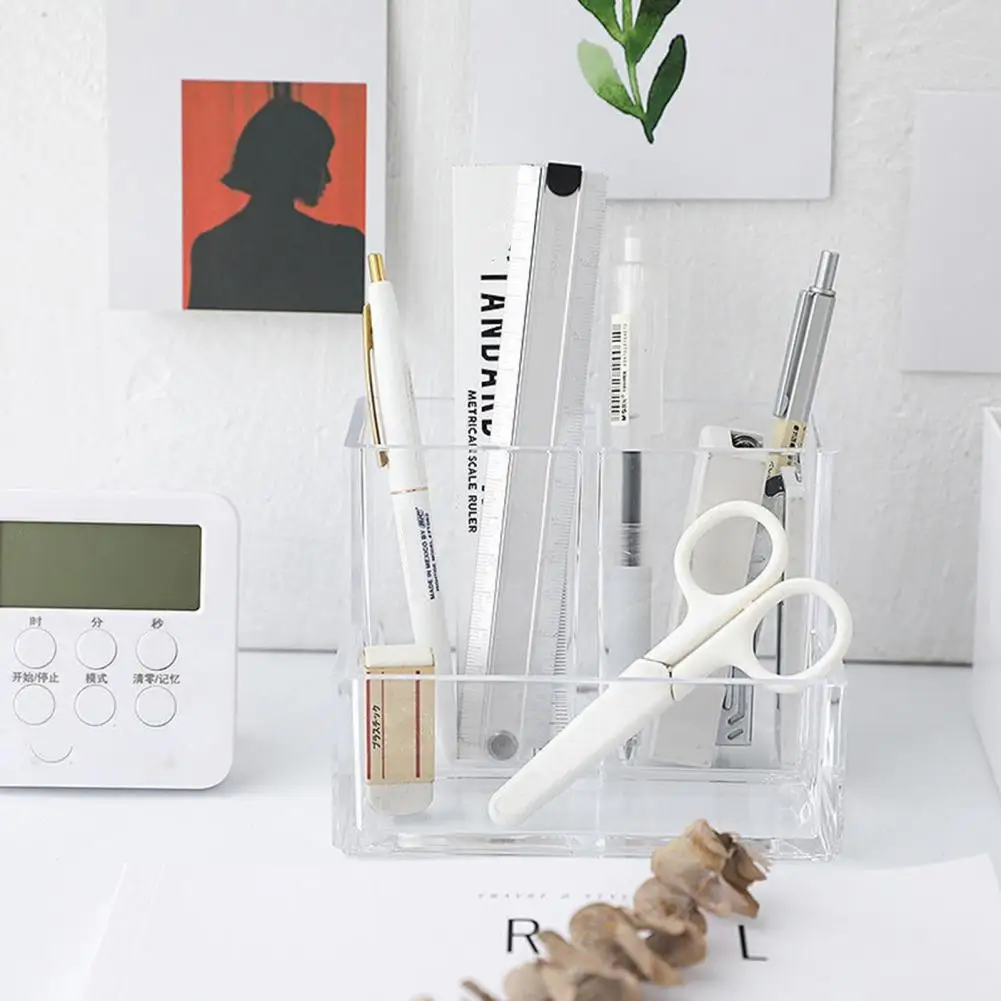 

Органайзер для школьных принадлежностей, универсальный настольный органайзер с 3 отделениями для ручек, кистей для макияжа, канцелярские принадлежности для офиса