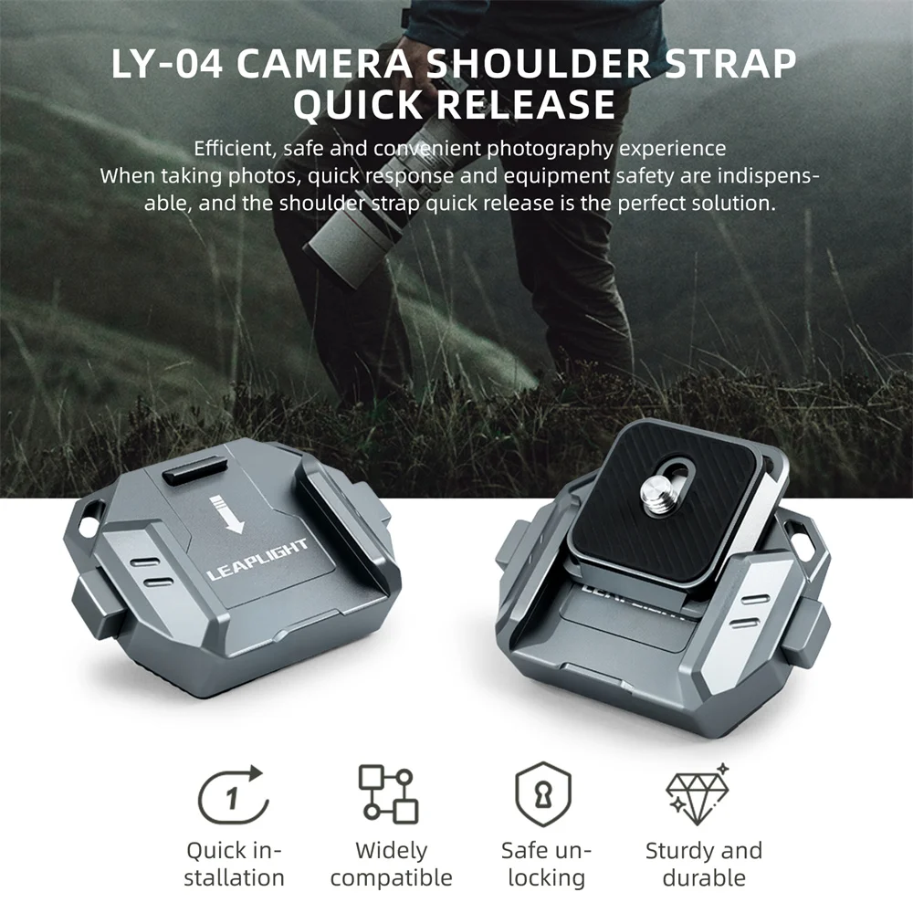 LEAPLIGHT DSLR Camera Base Adapter Quick Release System Camera Strap Mount For Sony Canon Fuji Nikon PD