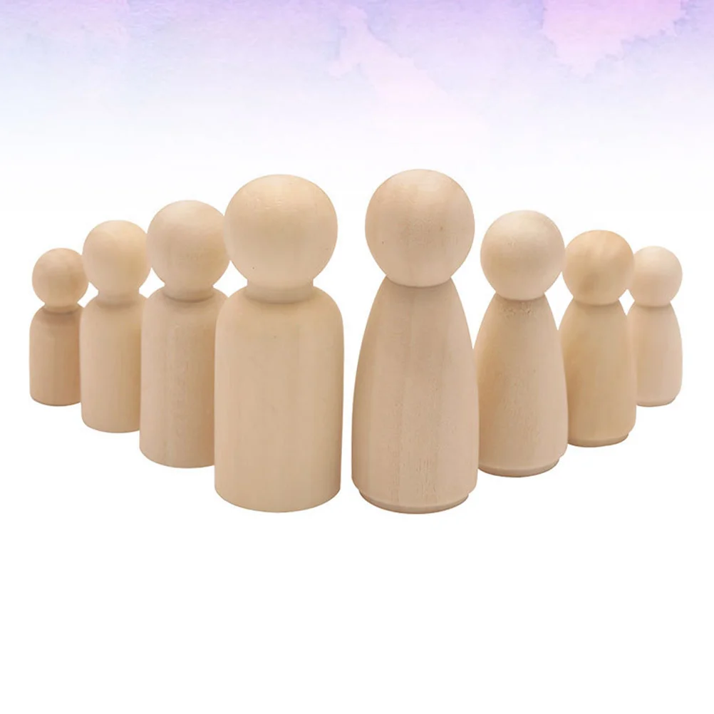 

50 PCS DIY Graffiti Wood Kids Toys Coloring Wooden Drawing Painted Painting