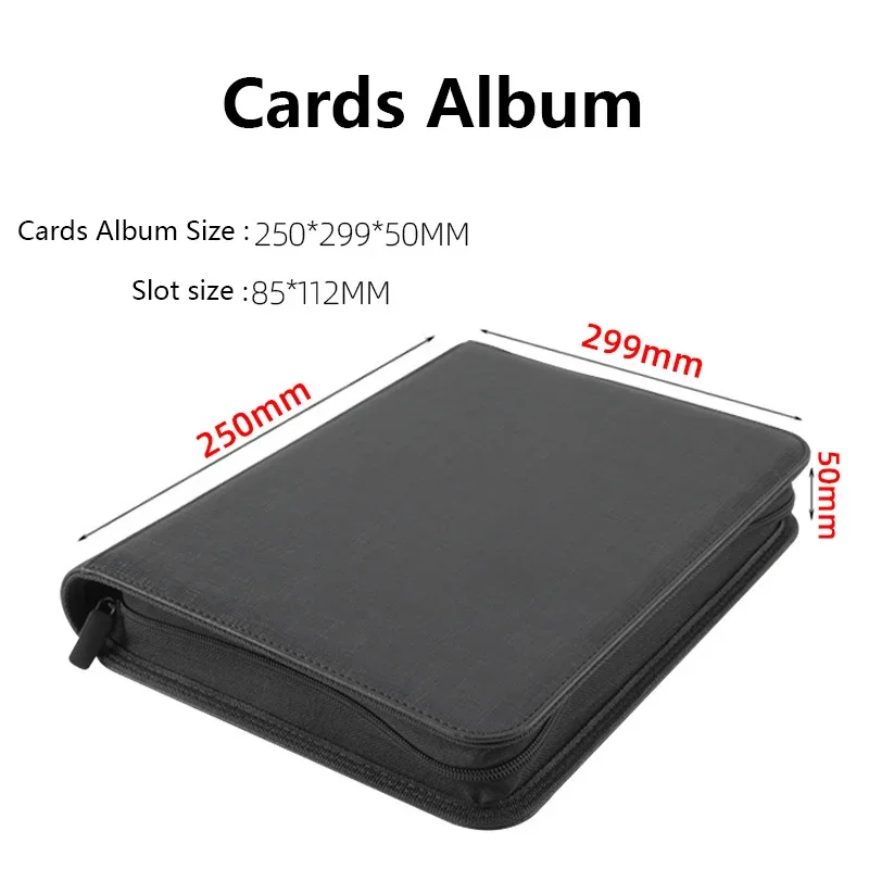 Toploader Binder 112 Side Loading Pockets for Toploader Storage Card Album for MTG/YGO/TCG Trading Cards & Sports Cards in 3x4'' 160 pockets collection card book collection card album for small card and board game pkm tcg mtg trading cards cam