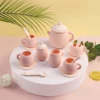 TYRY.HU 7PCS/Set Silicone Toddler Toys Tea Set For Little Girls And Boys 100% Food Silicone BPA Free Tea Set For Kids Tea Time 5