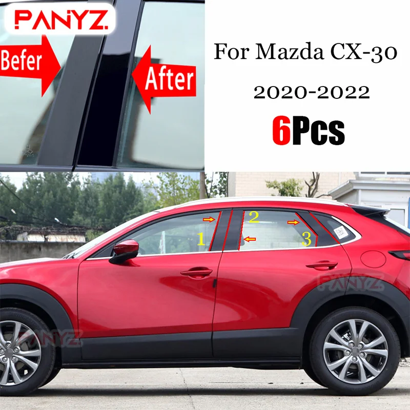 

6 шт., автомобильные аксессуары для Mazda 2020 2021 2022