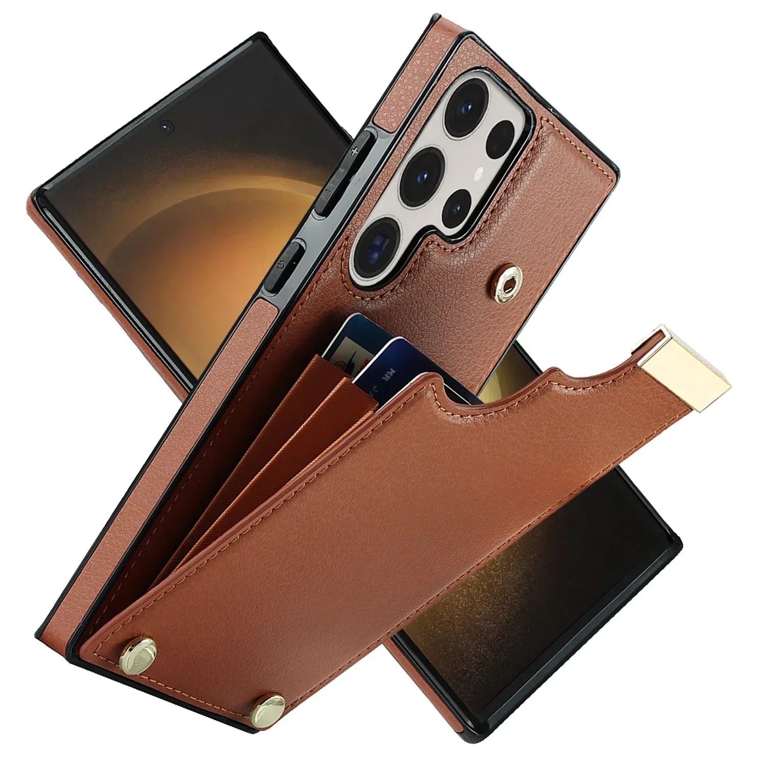 Leather Wallet Case with Organizer Card Slot