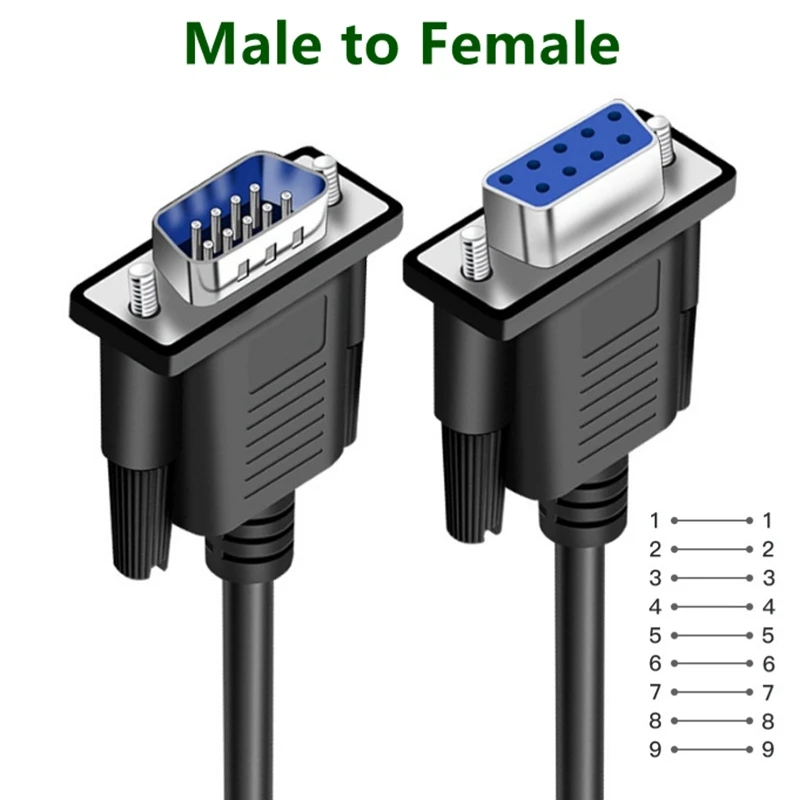 รูปสินค้า สายเชื่อมต่อ RS232 9-Pin ขยายระยะ 1-1 สำหรับคอมพิวเตอร์