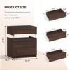 Night Stand Set 2 LED Night Stand for Bedroom Modern LED Bedside Table with 3 Drawers End Side Table 2