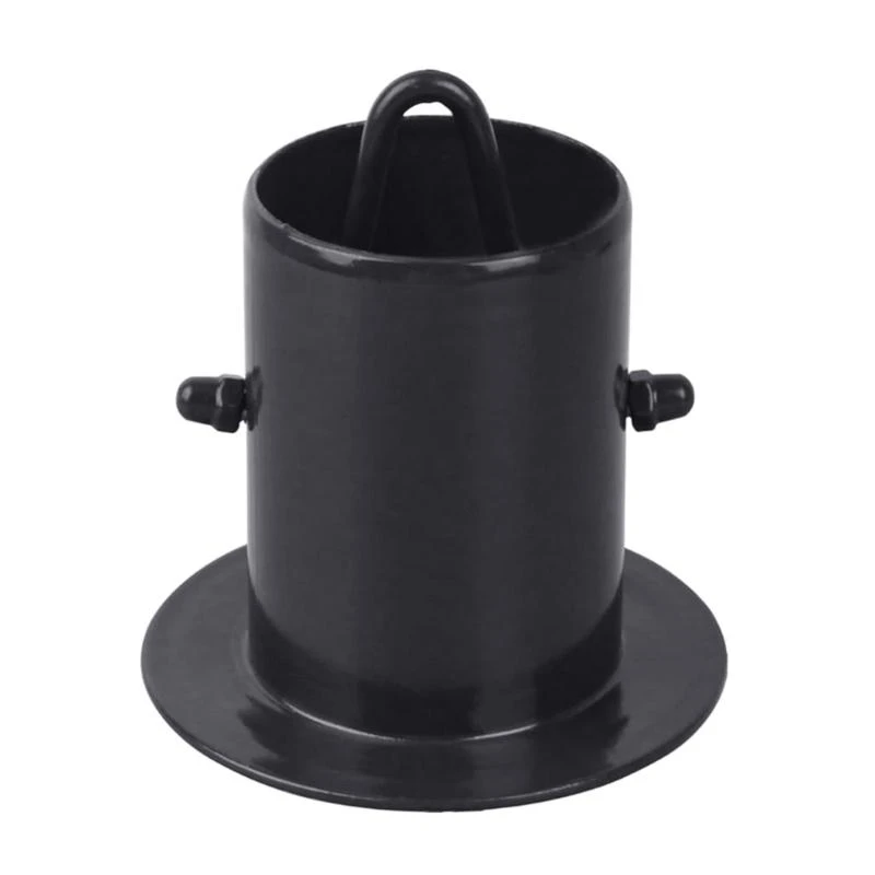Rain Chain Gutter Adapter Black with Bolts Stainless Steel Texture Suitable for Easy Installation on Roof Drain Holes 37JD