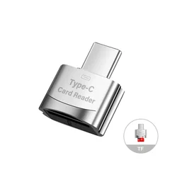 High - Speed Type - C Metal Universal Card Reader, Silver Black (Silver)