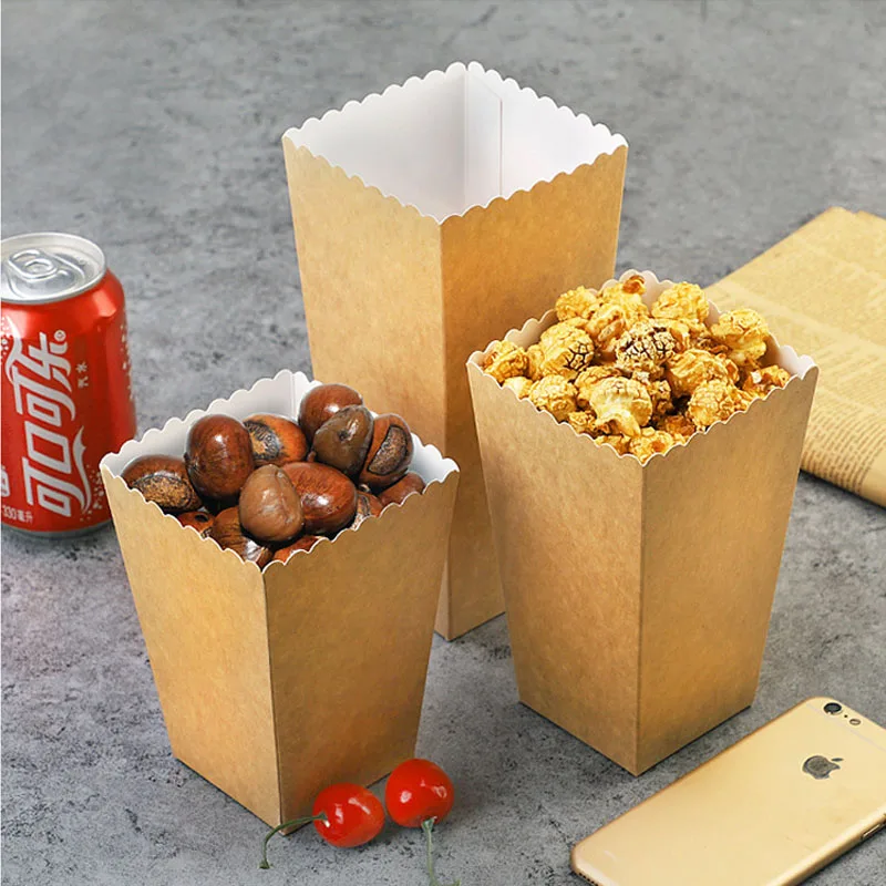 5Pcs Snoopy Candy Cookie Packaging Carton Sustainable Paper French Fries  Popcorn Boxes Snack Packaging Party Supp Food Storage - AliExpress