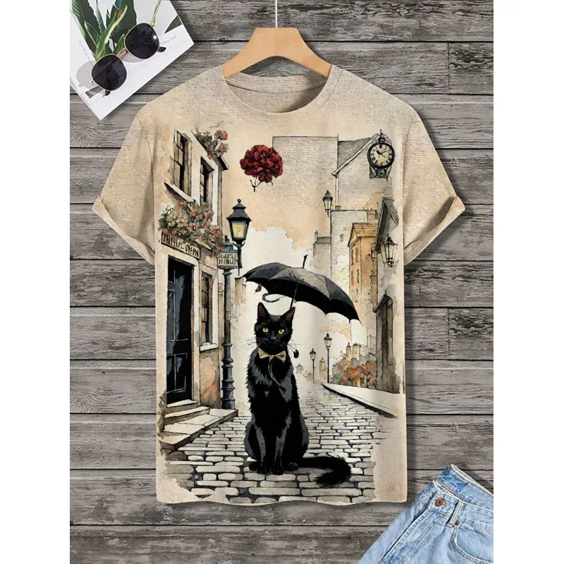 Men Oversized 3D Print Short Sleeve T Shirt