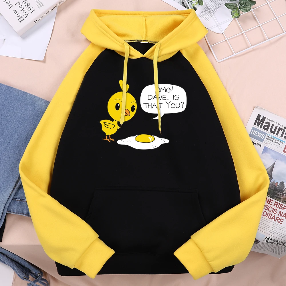 

Funny Chick Oh My God Dave Is That You Print Raglan Sweatshirts For Men Cartoon Vintage Hoodies Autumn Fleece Warm Mans Clothing