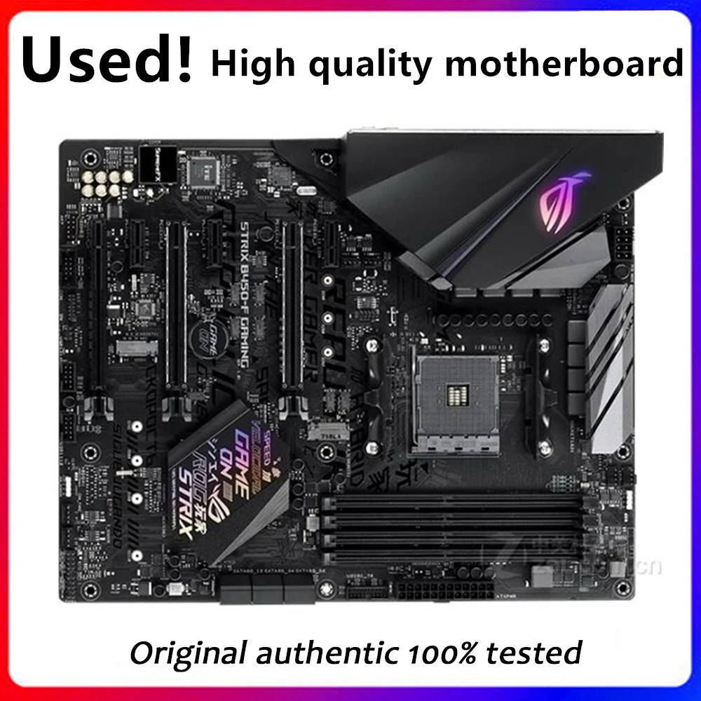 Per B450 Rog Strix B450-F Presa Per Scheda Madre Da Gioco Am4 Per Amd B450 Ddr4 Usb3.0 Sata3 Scheda Madre Desktop Originale Scheda Madre Usata