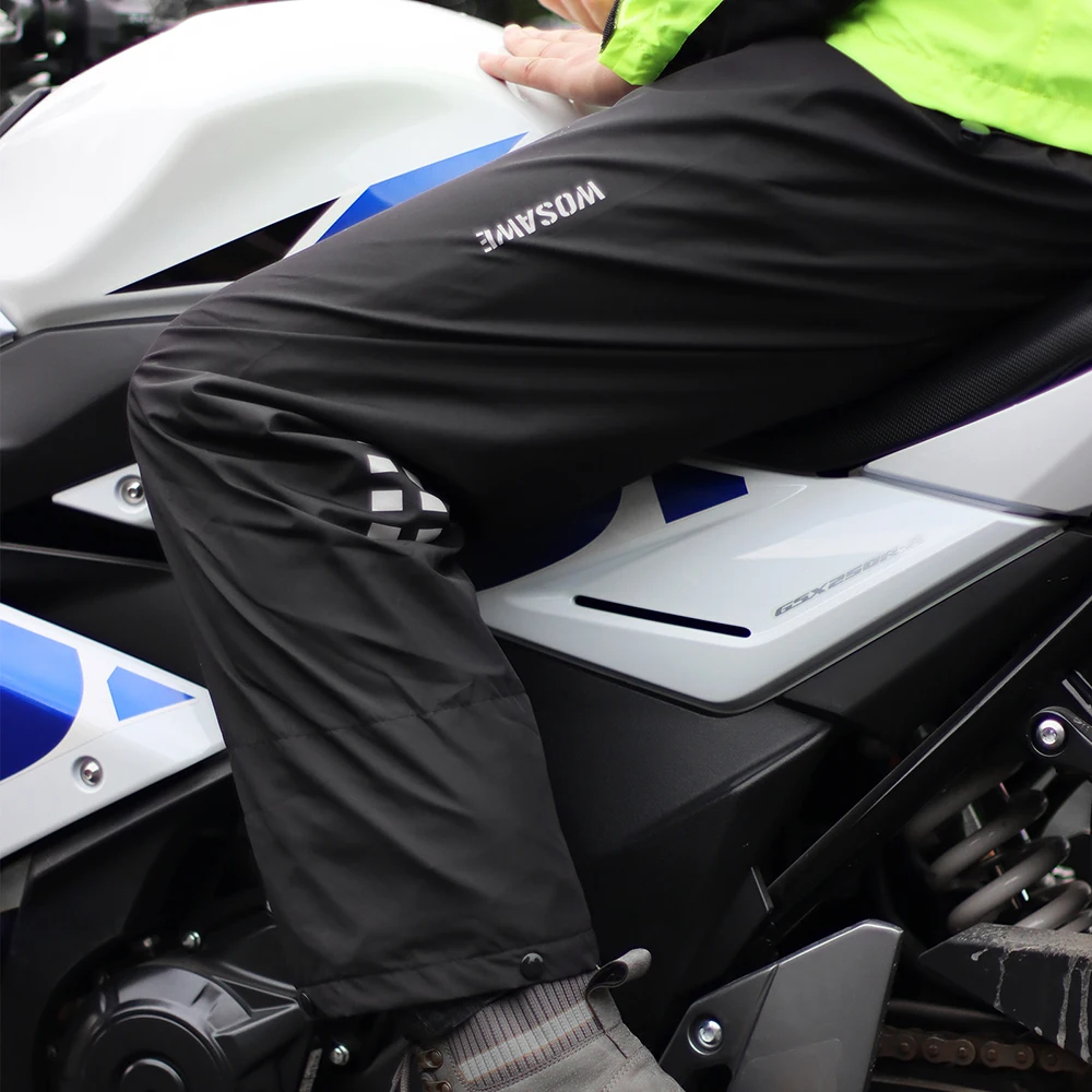 WOSAWE Ultralight Men/Women Outdoor Waterproof Windbreak Motorcycle Bicycle Riding Rain Pants Cycling Hiking Trip Rain Pants motorcycle rain pants